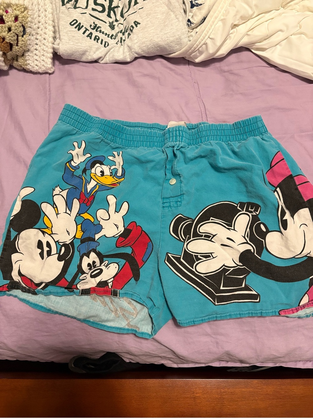 Kids Blue Disney Character Swim/Board Shorts with Mickey & Friends